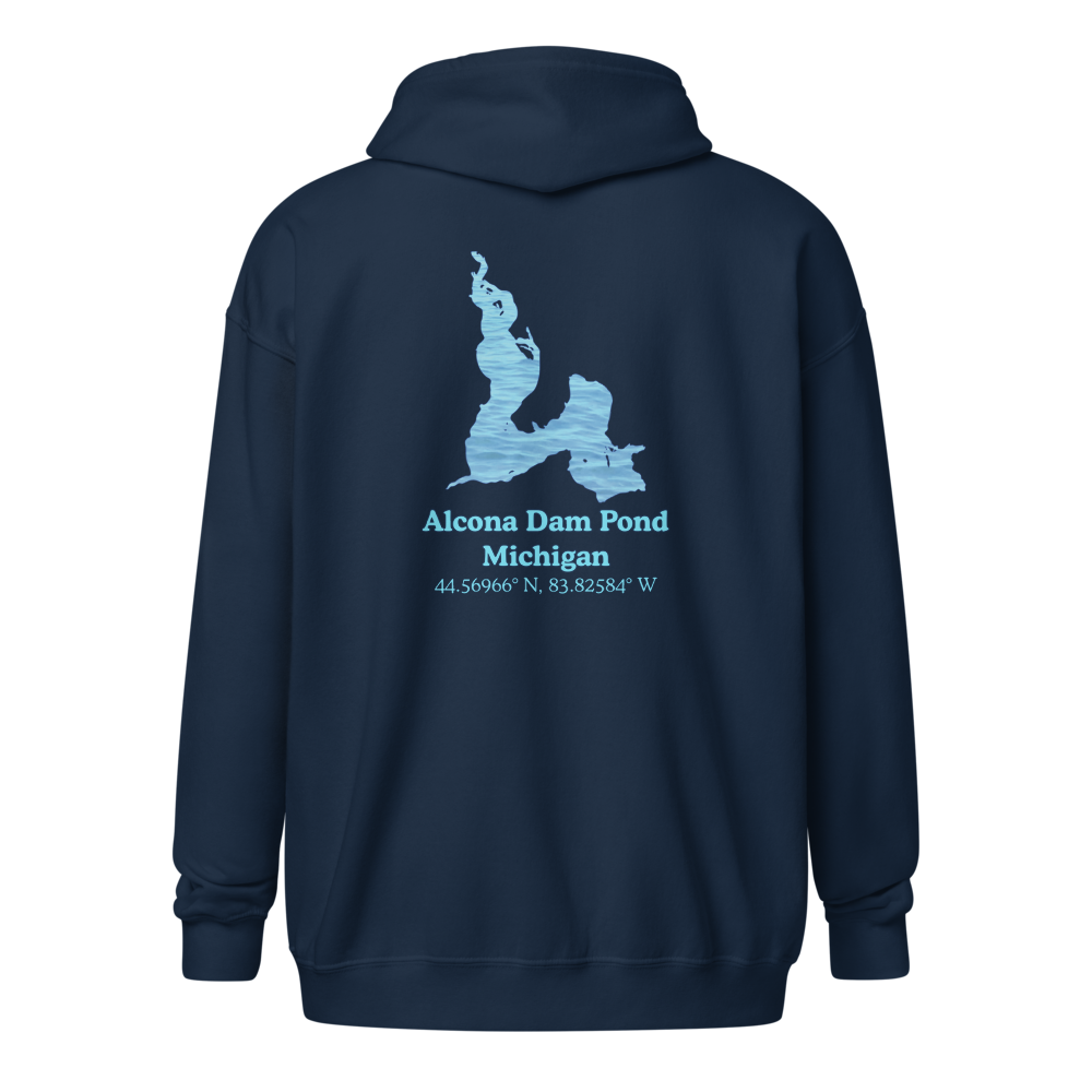 Alcona Dam Pond Unisex Zip Hoodie