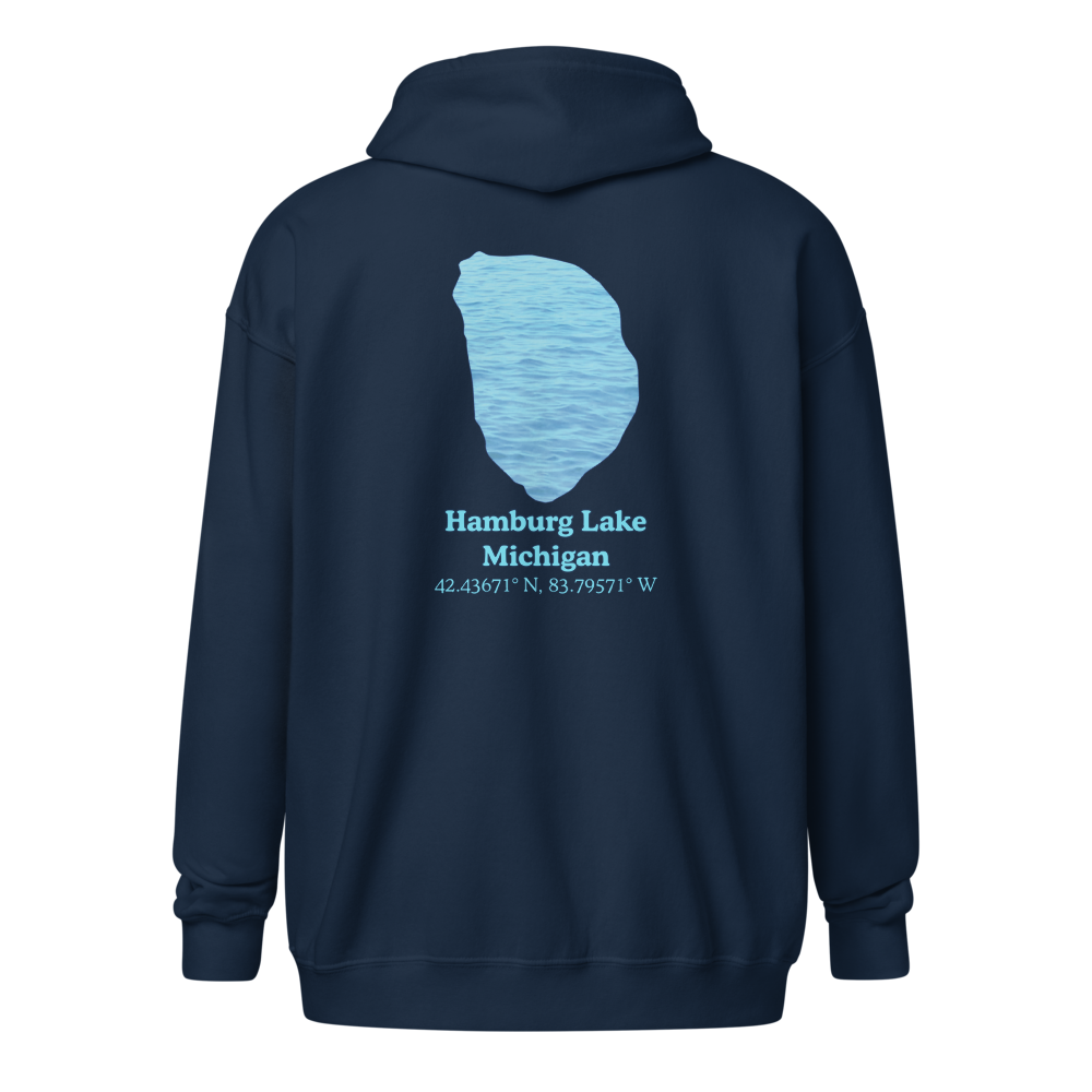 Hamburg Lake Unisex Zip Hoodie