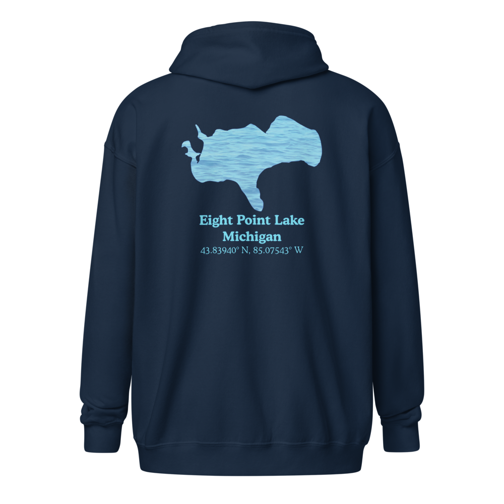Eight Point Lake Unisex Zip Hoodie