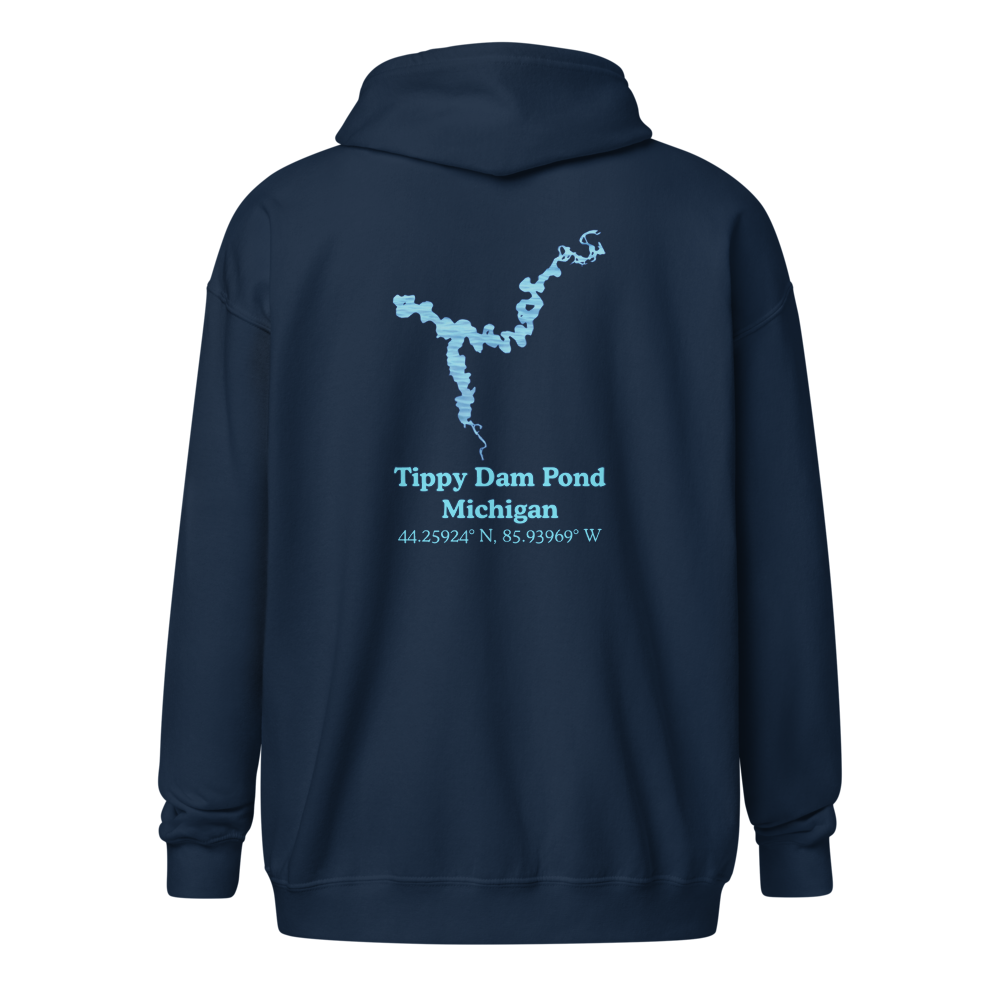 Tippy Dam Pond Unisex Zip Hoodie