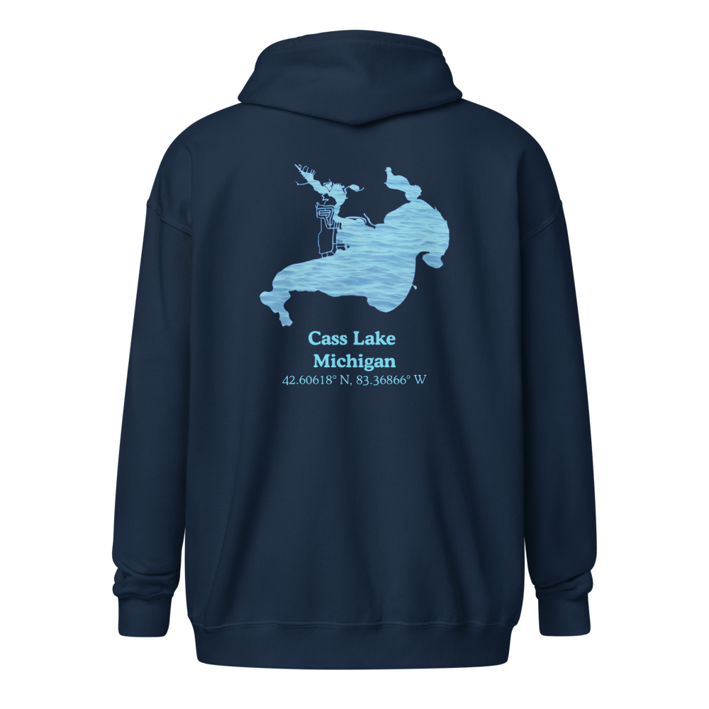Cass Lake  Unisex Zip Hoodie