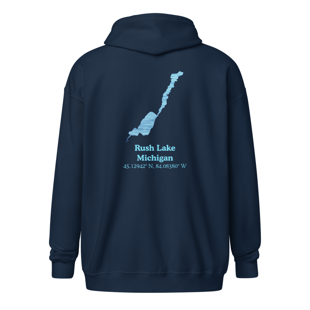 Rush Lake Unisex Zip Hoodie