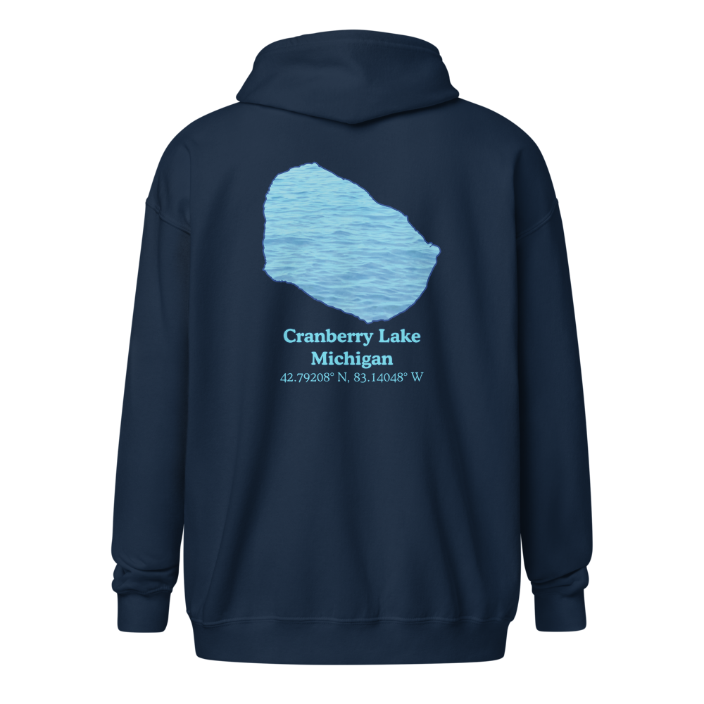 Cranberry Lake Unisex Zip Hoodie