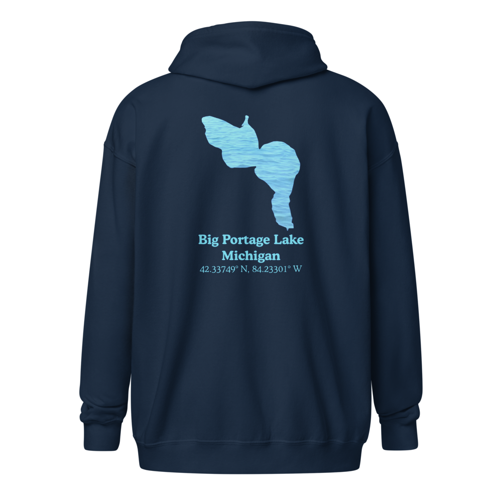 Big Portage Lake Unisex Zip Hoodie
