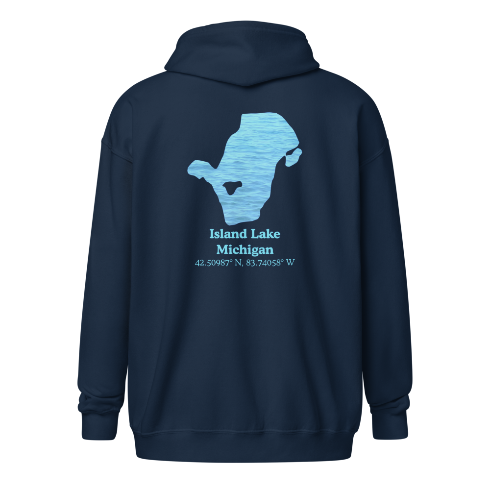 Island Lake Unisex Zip Hoodie