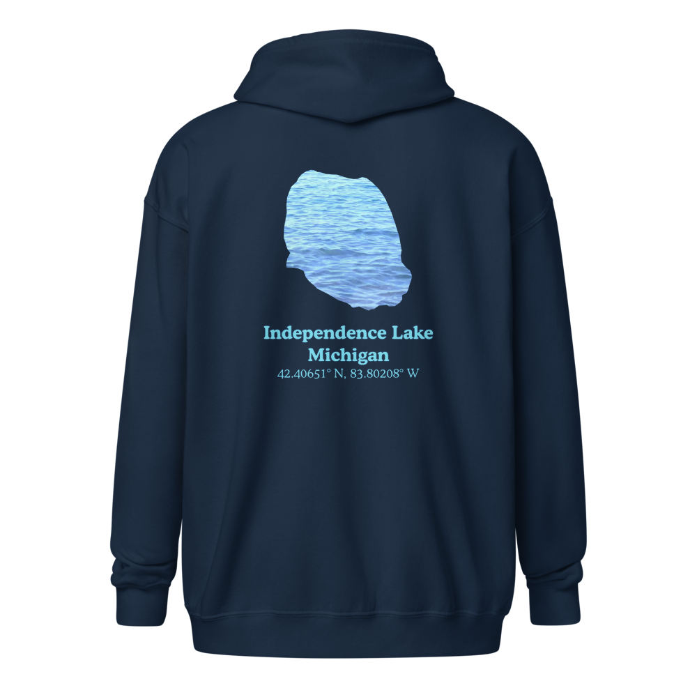 Independence Lake Unisex Zip Hoodie