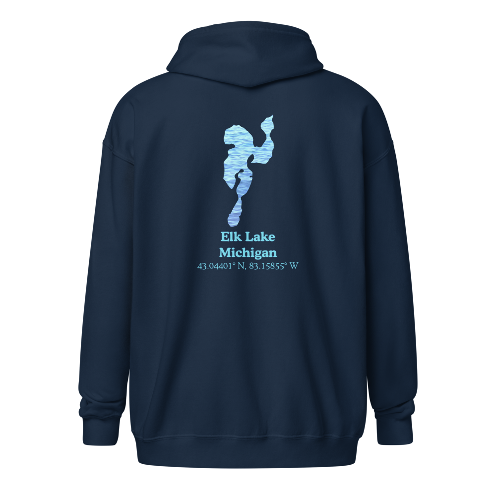 Elk Lake Unisex Zip Hoodie