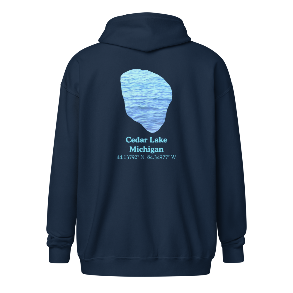 Cedar Lake Unisex Zip Hoodie