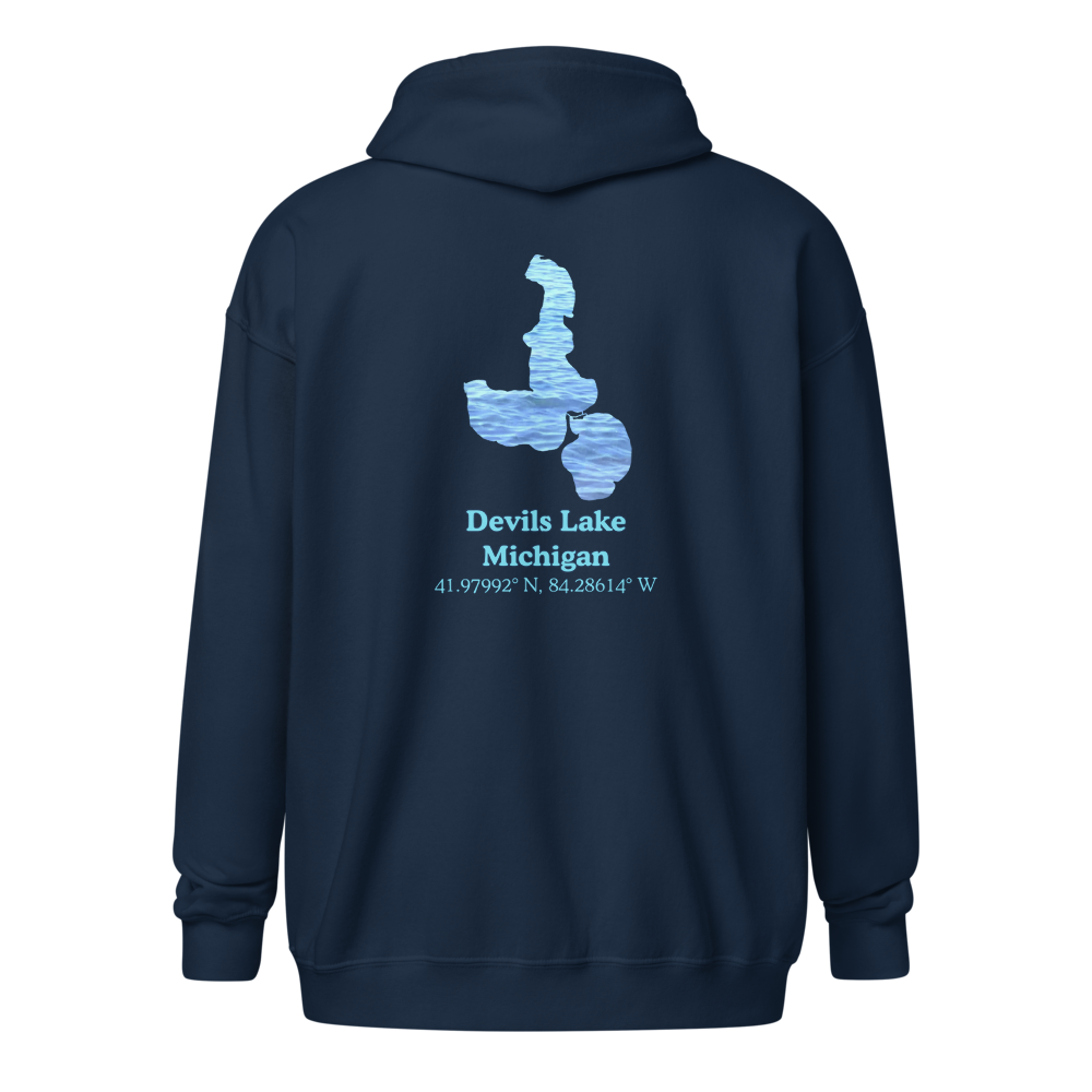 Devils Lake Unisex Zip Hoodie