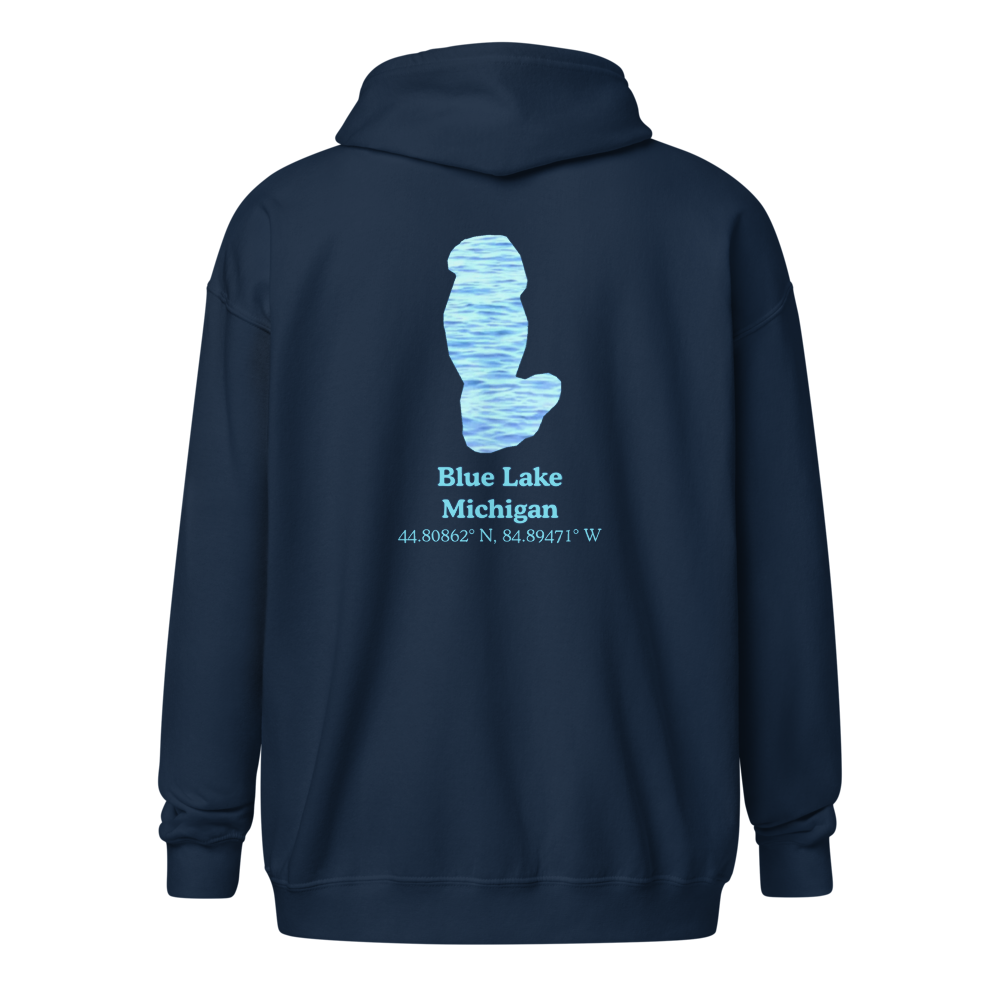 Blue Lake Unisex Zip Hoodie