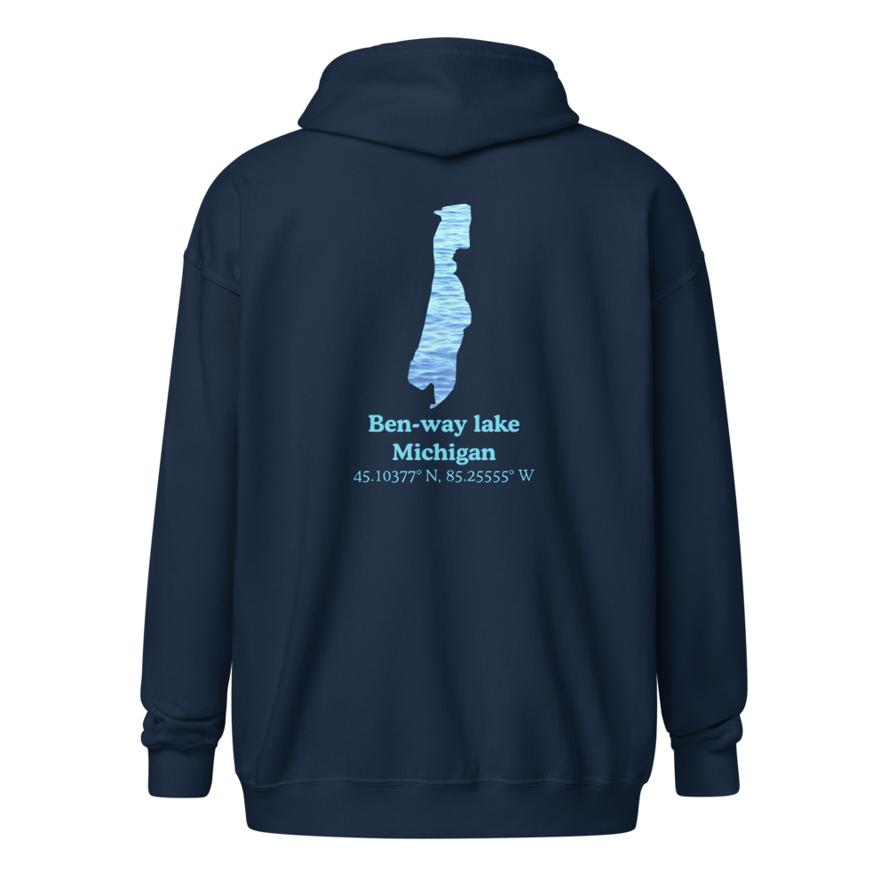 Ben-way lake Unisex Zip Hoodie