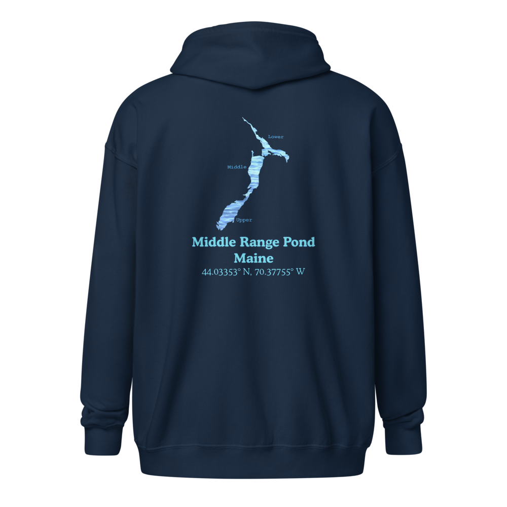 Middle Range Pond Unisex Zip Hoodie