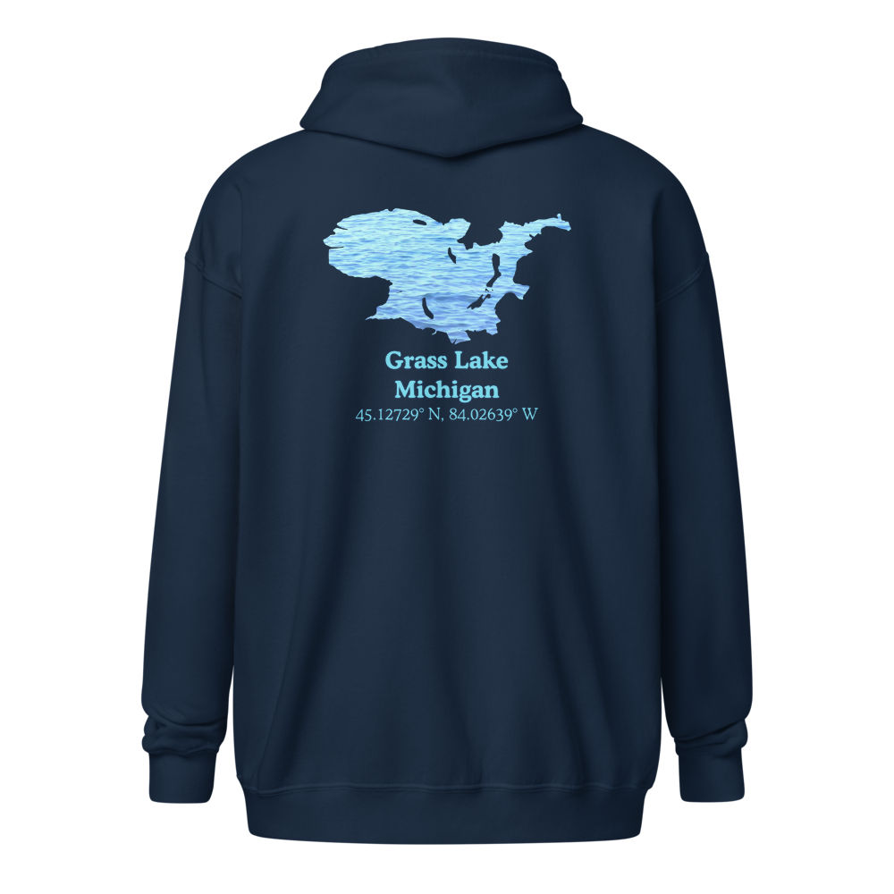 Grass Lake Unisex Zip Hoodie