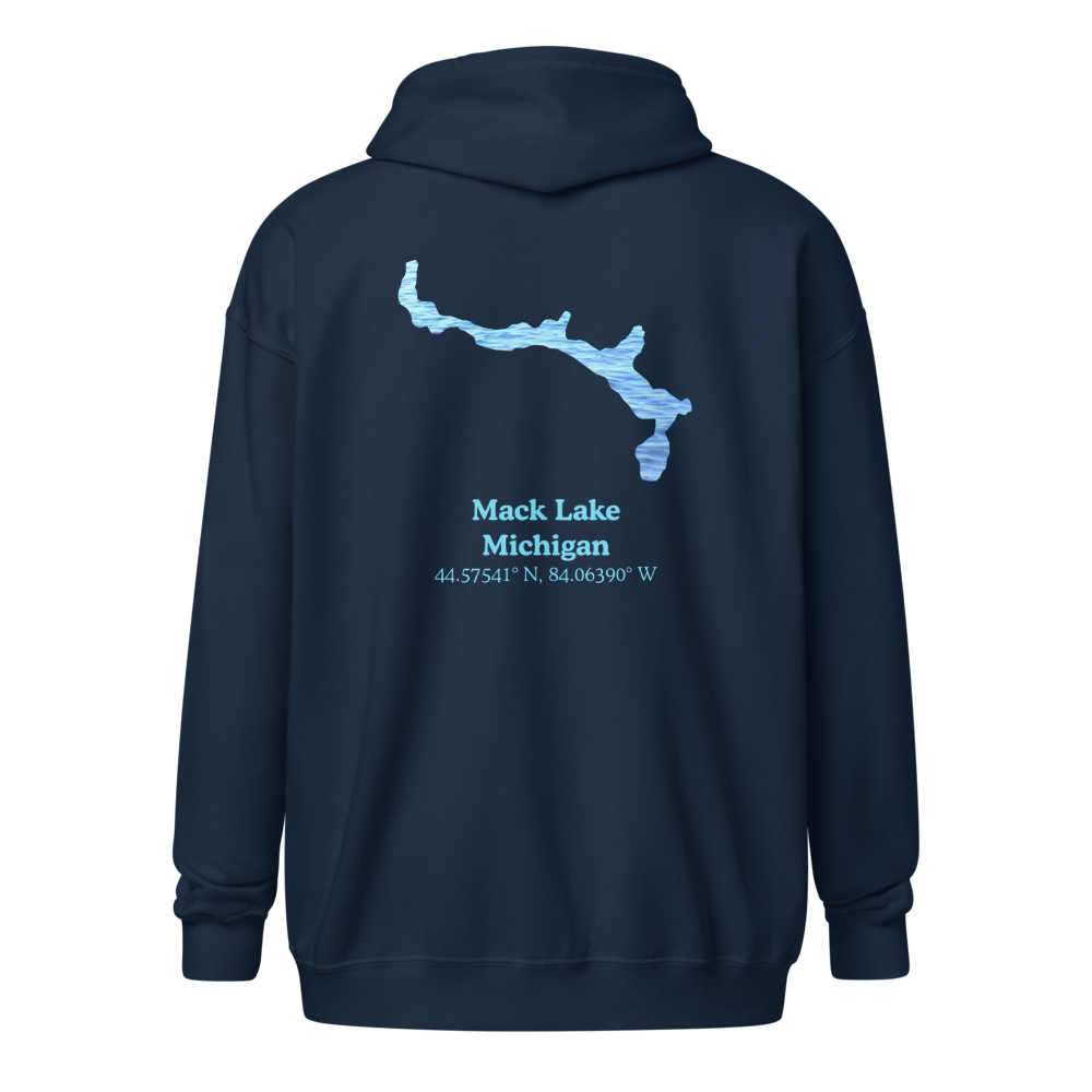 Mack Lake Unisex Zip Hoodie