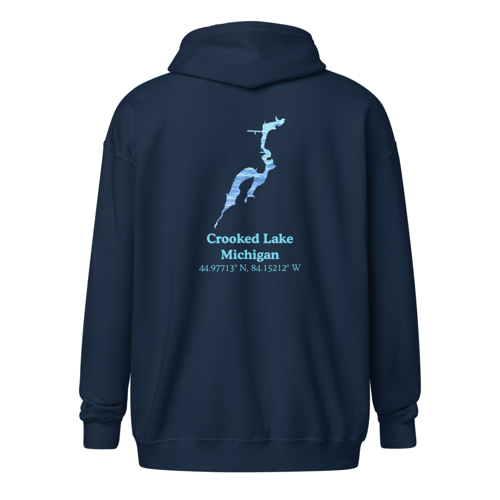 Crooked Lake Unisex Zip Hoodie