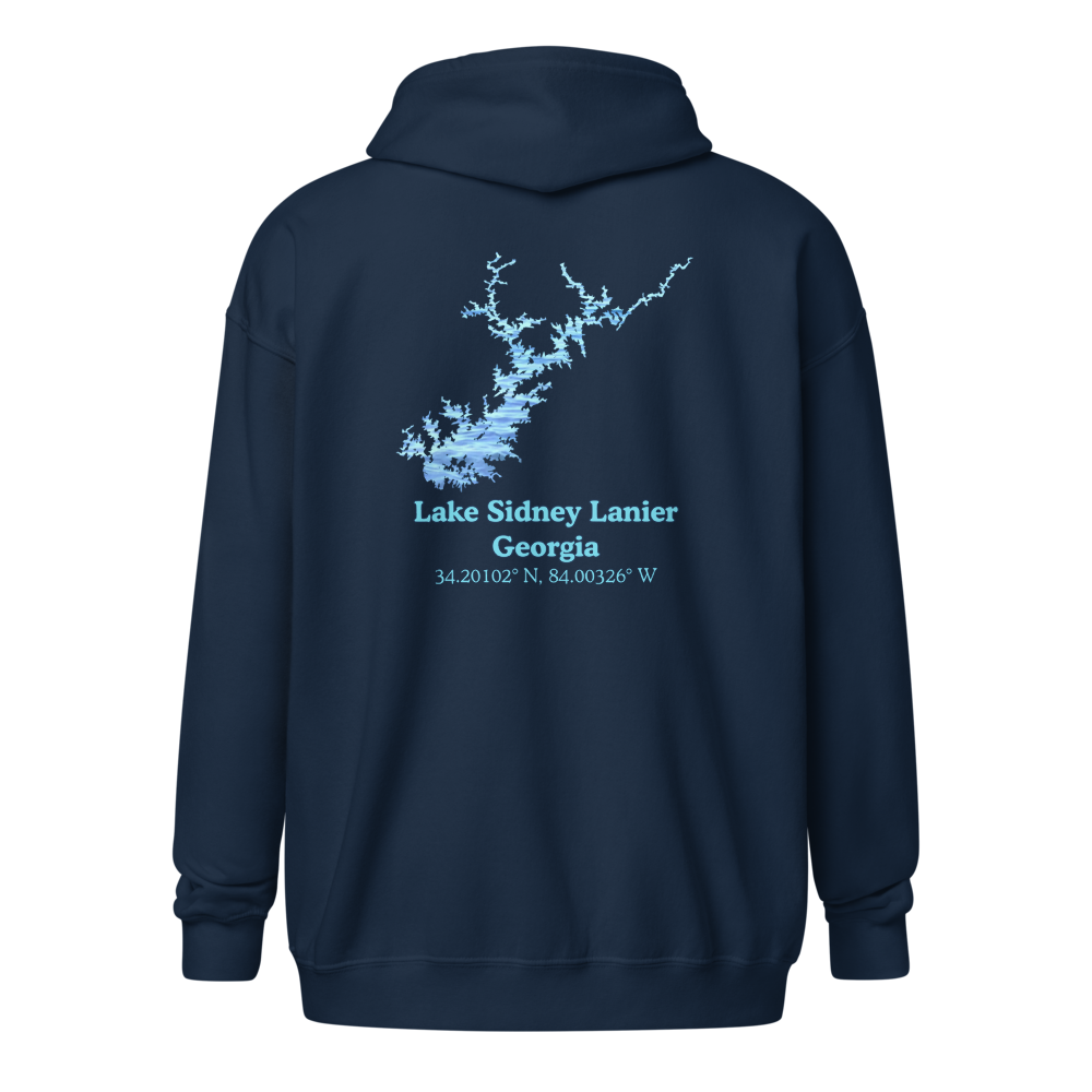 Lake Sidney Lanier Unisex Zip Hoodie