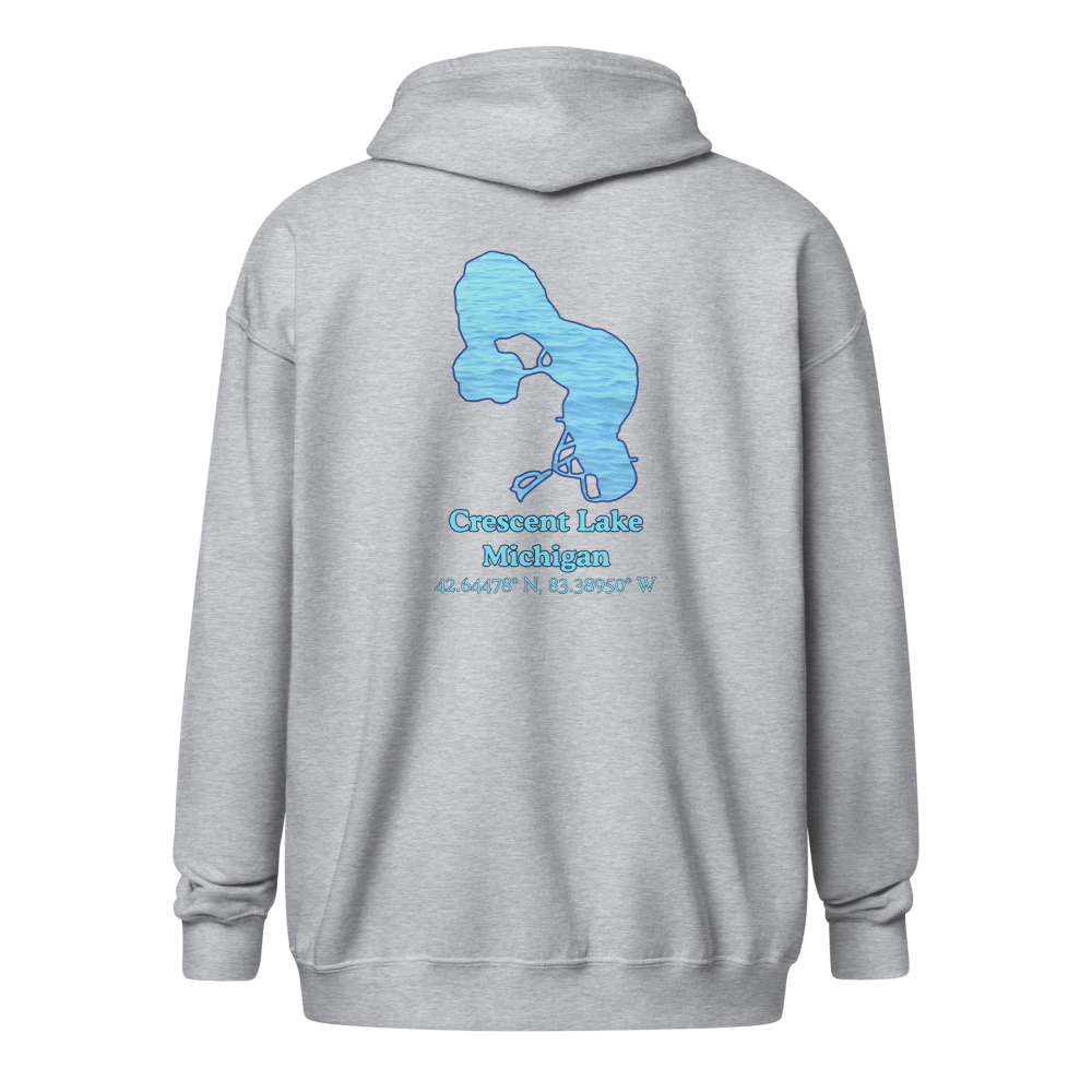 Crescent Lake Unisex Zip Hoodie