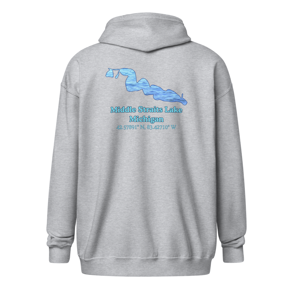 Middle Straits Lake Unisex Zip Hoodie
