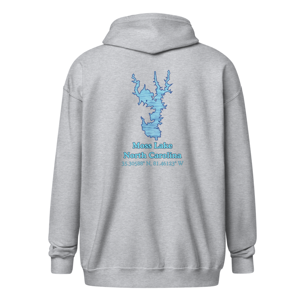 Moss Lake Unisex Zip Hoodie