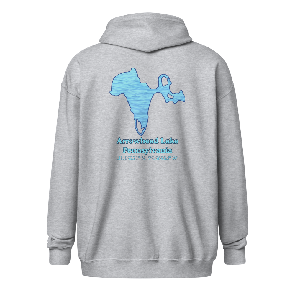 Arrowhead Lake Unisex Zip Hoodie