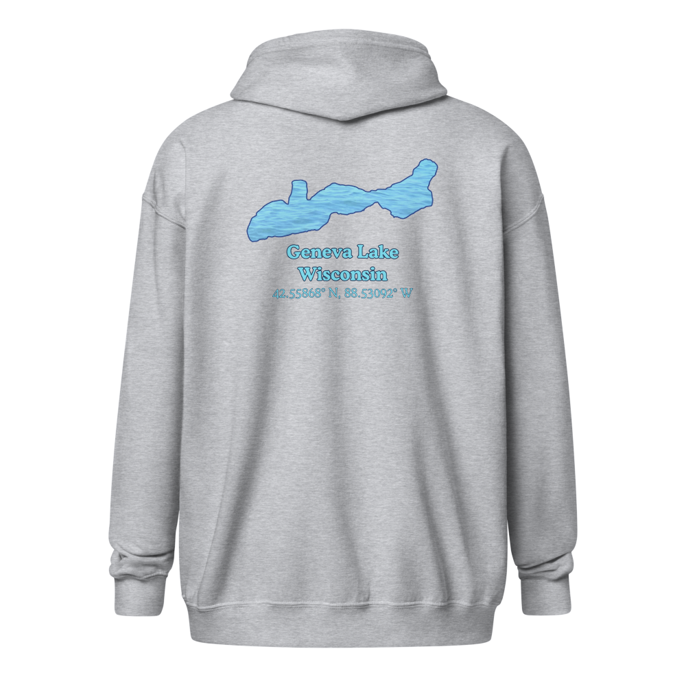 Geneva Lake Unisex Zip Hoodie