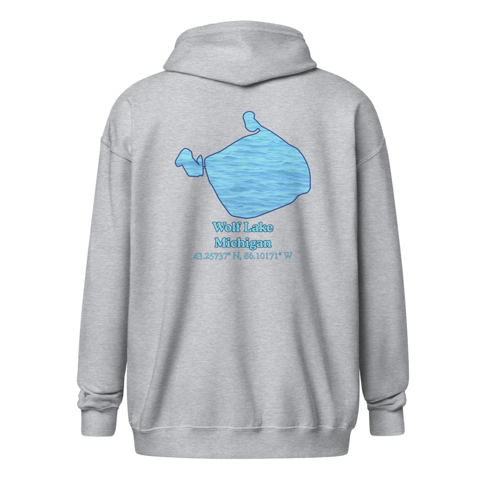 Wolf Lake Unisex Zip Hoodie