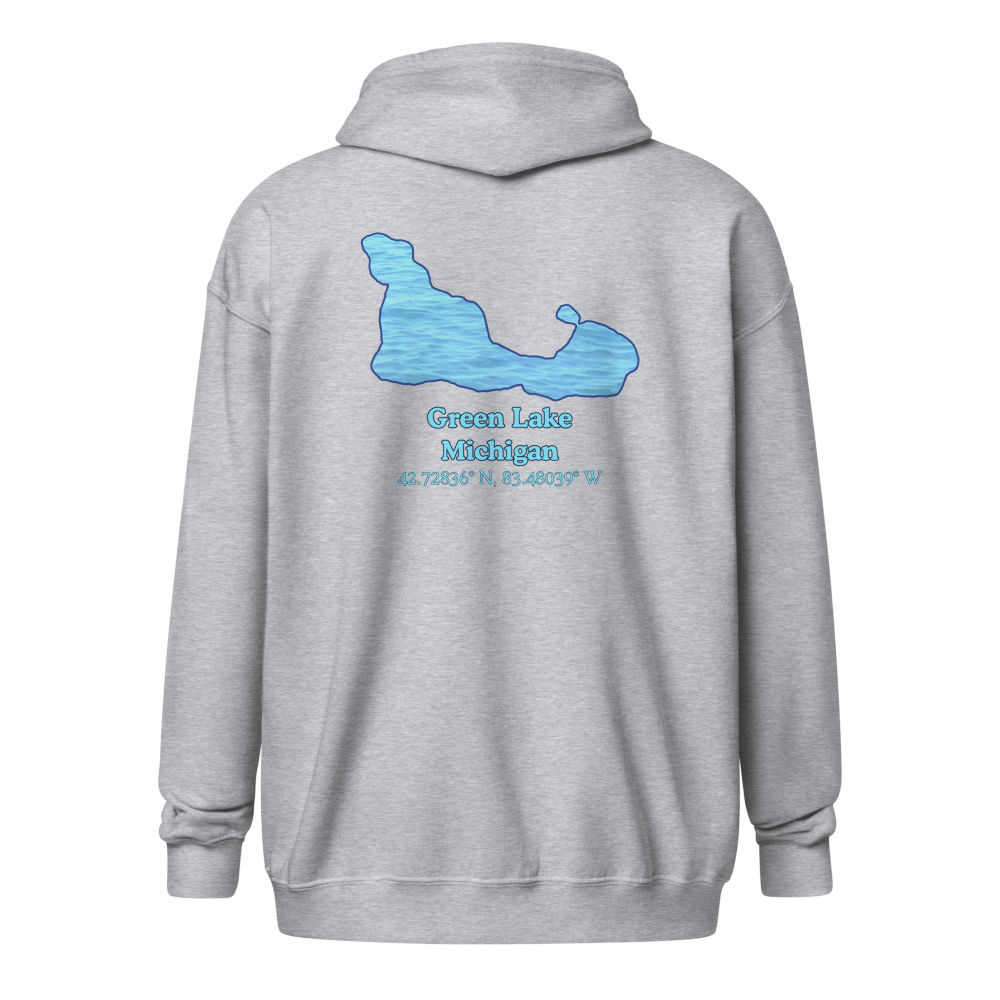 Green Lake Unisex Zip Hoodie