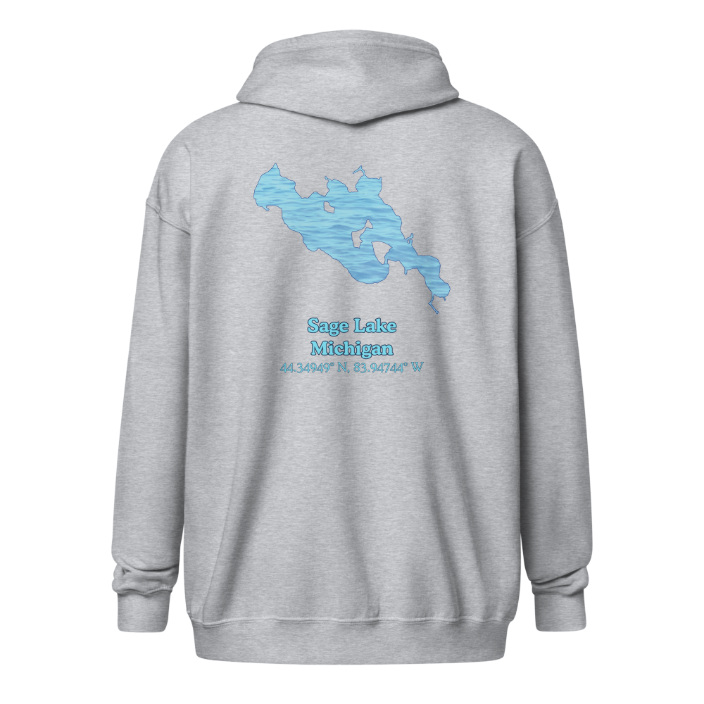 Sage Lake Unisex Zip Hoodie