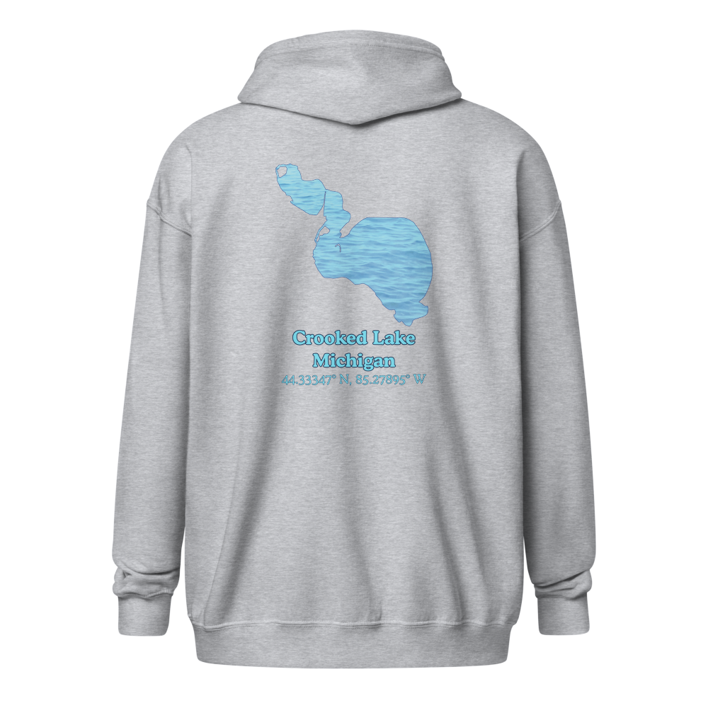 Crooked Lake Unisex Zip Hoodie