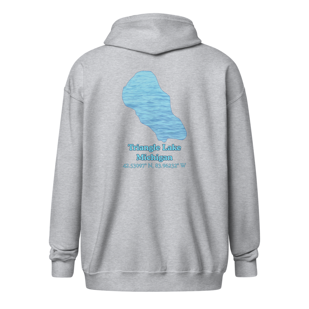 Triangle Lake Unisex Zip Hoodie