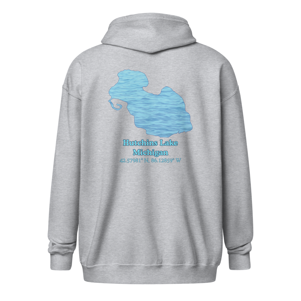 Hutchins Lake Unisex Zip Hoodie