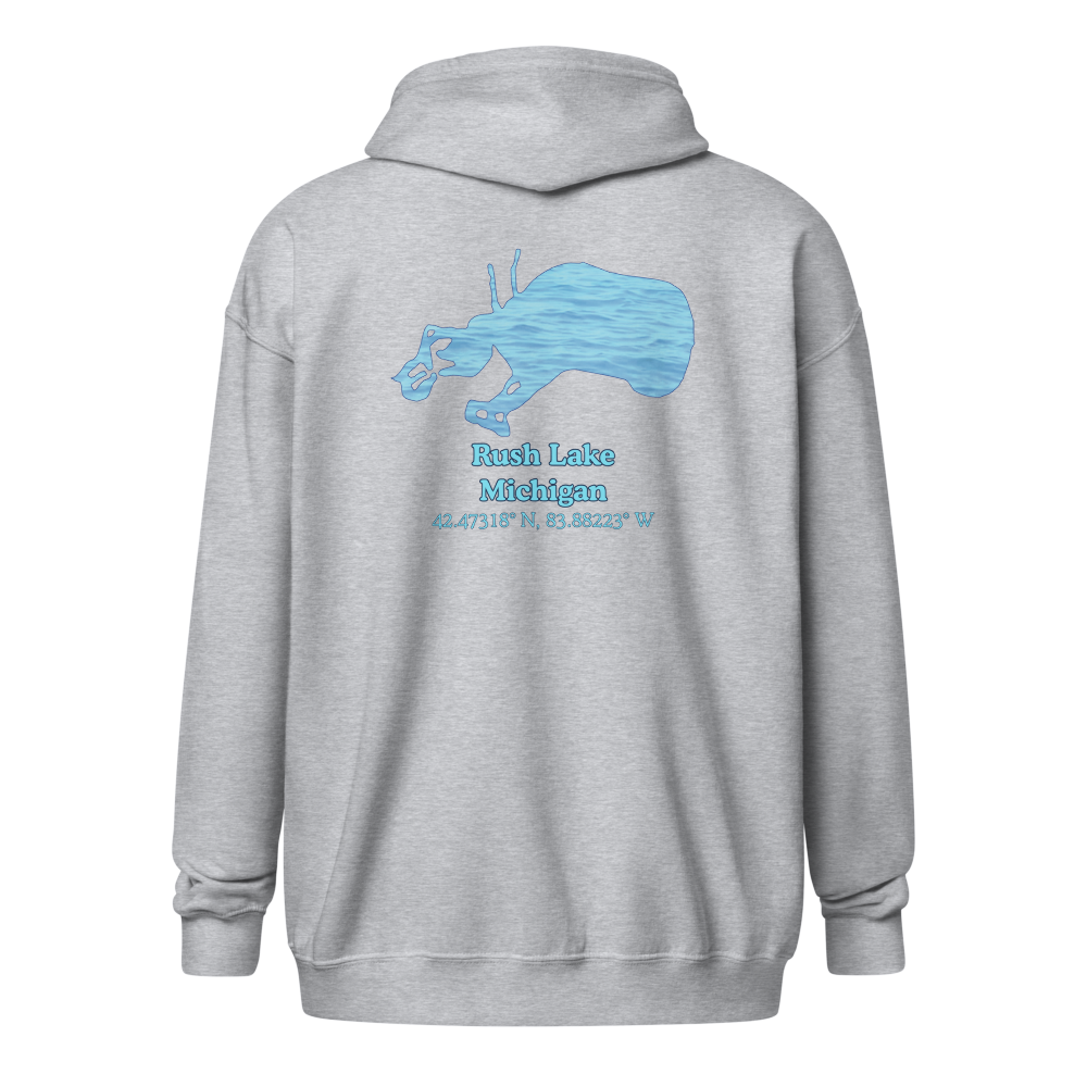 Rush Lake Unisex Zip Hoodie
