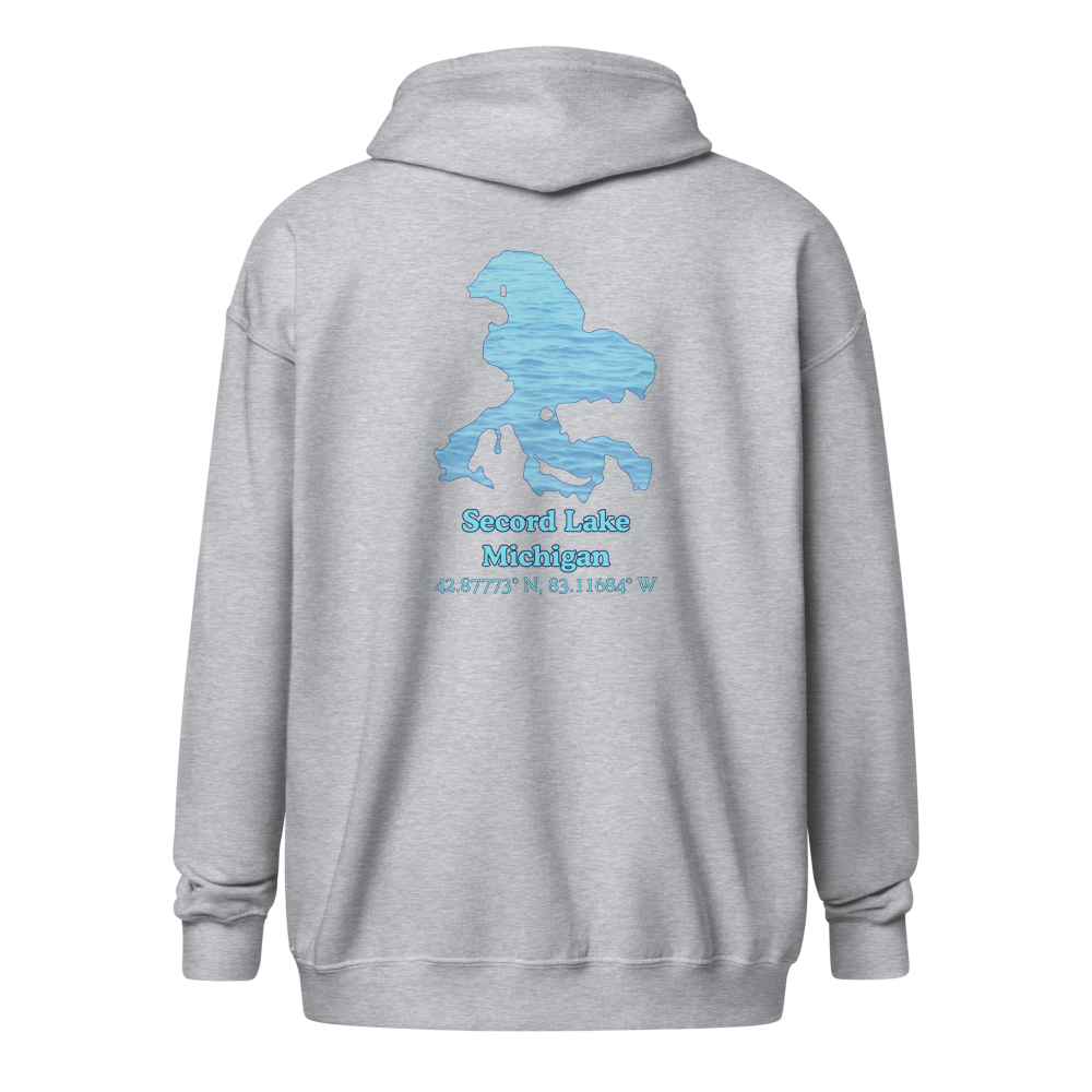 Secord Lake Unisex Zip Hoodie