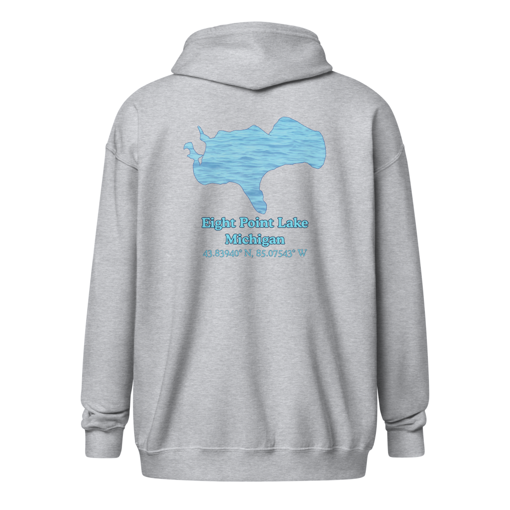 Eight Point Lake Unisex Zip Hoodie