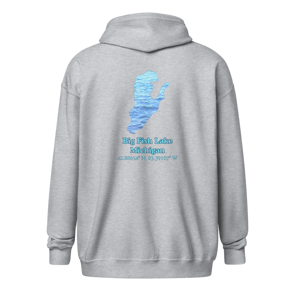 Big Fish Lake Unisex Zip Hoodie