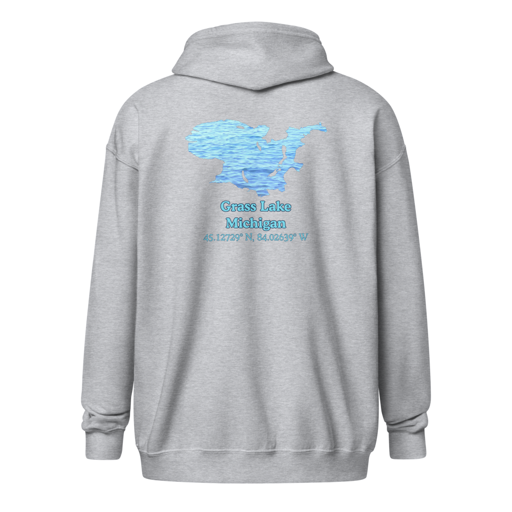 Grass Lake Unisex Zip Hoodie