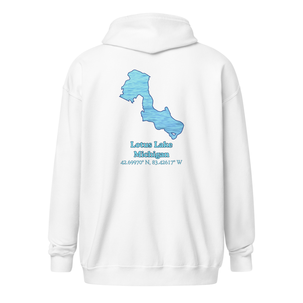 Lotus Lake Unisex Zip Hoodie