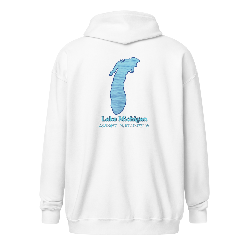 Lake Michigan Unisex Zip Hoodie