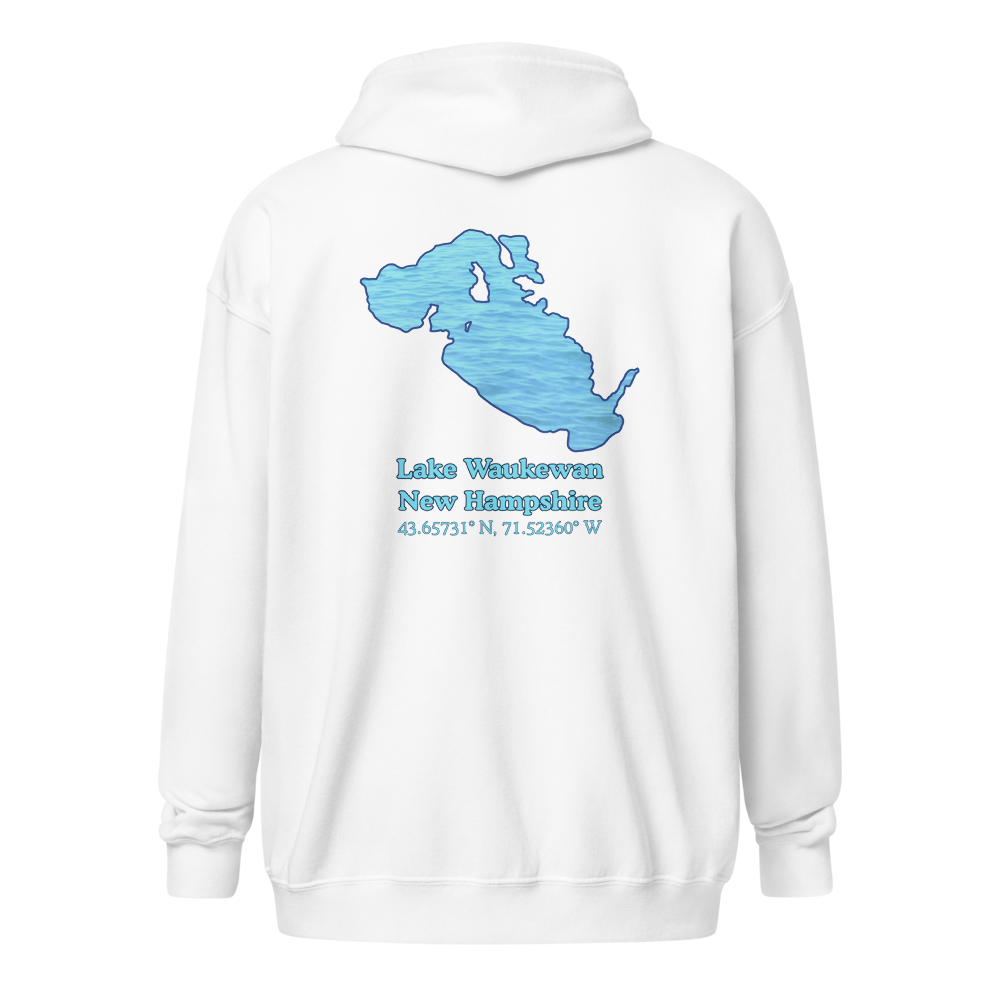 Lake Waukewan Unisex Zip Hoodie