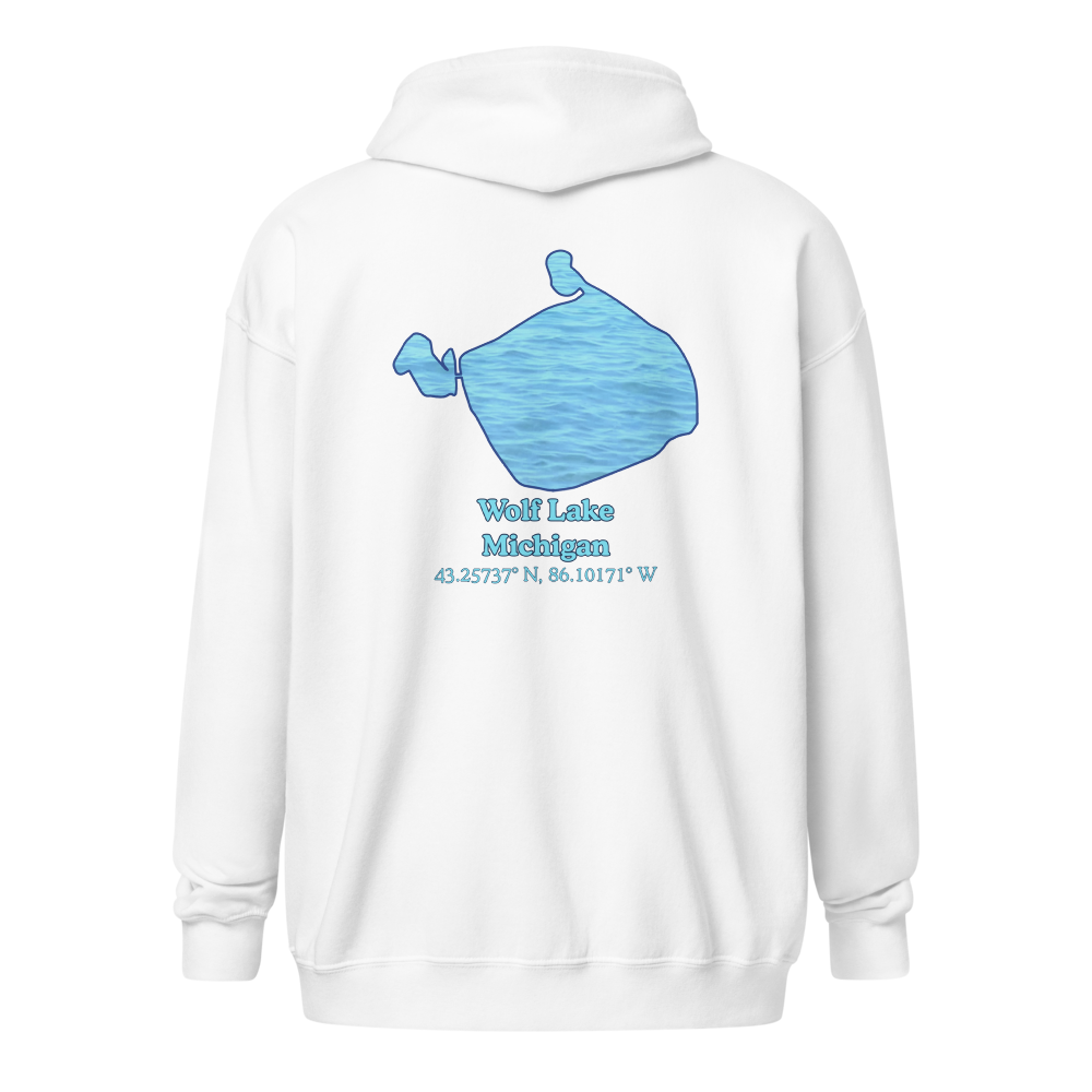 Wolf Lake Unisex Zip Hoodie