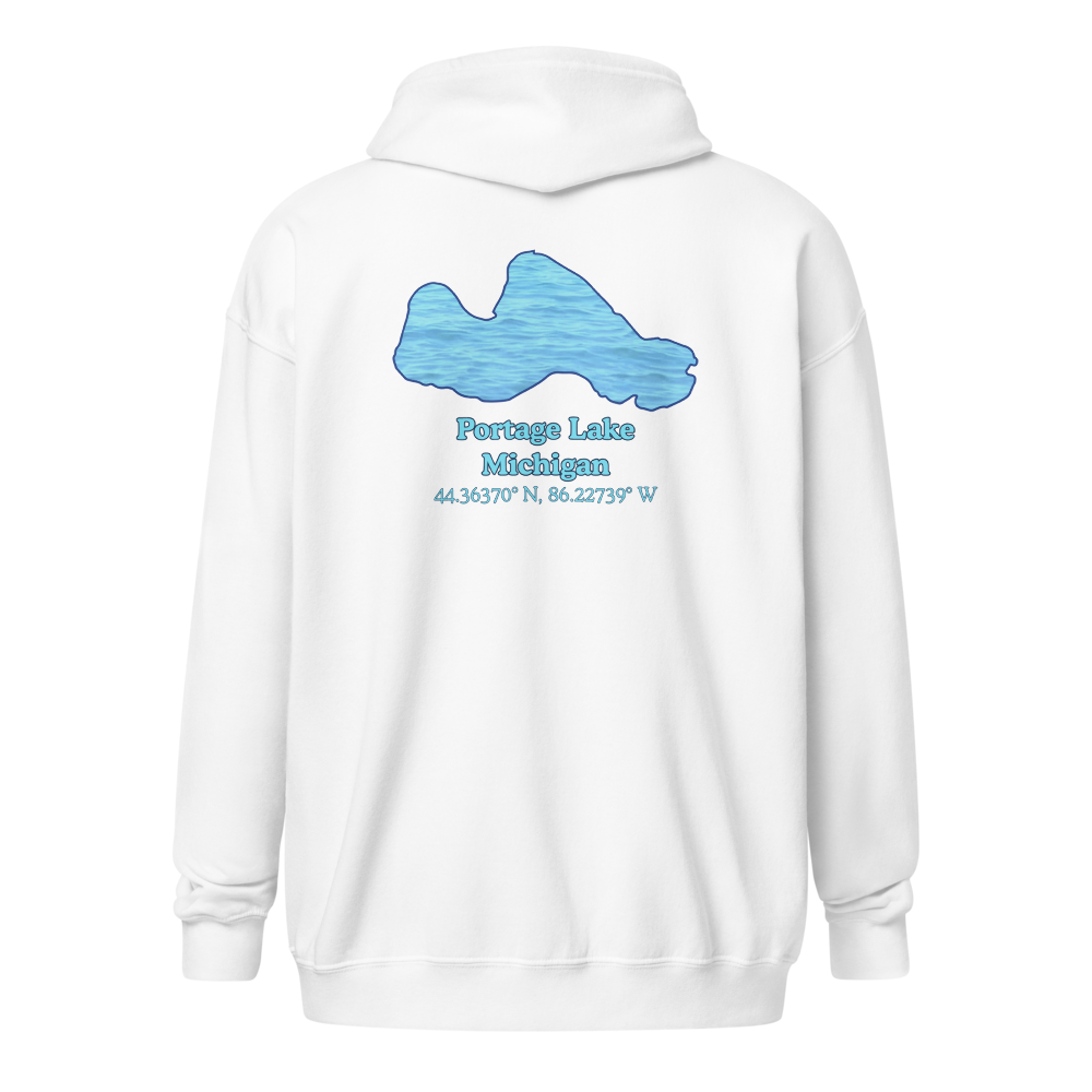Portage Lake Unisex Zip Hoodie