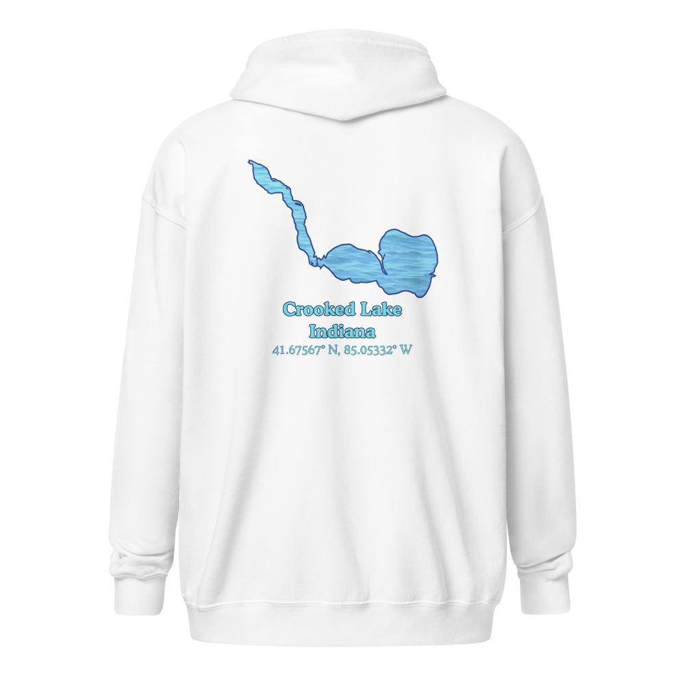 Crooked Lake Unisex Zip Hoodie