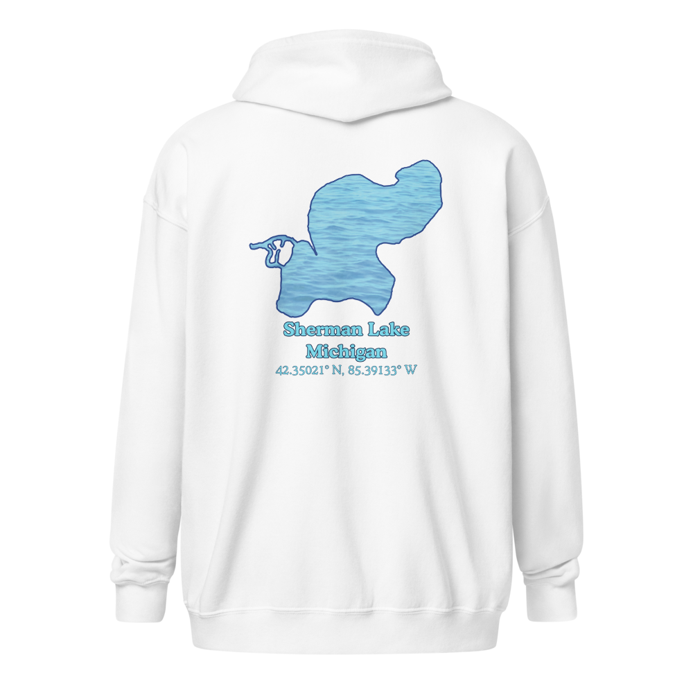 Sherman Lake Unisex Zip Hoodie