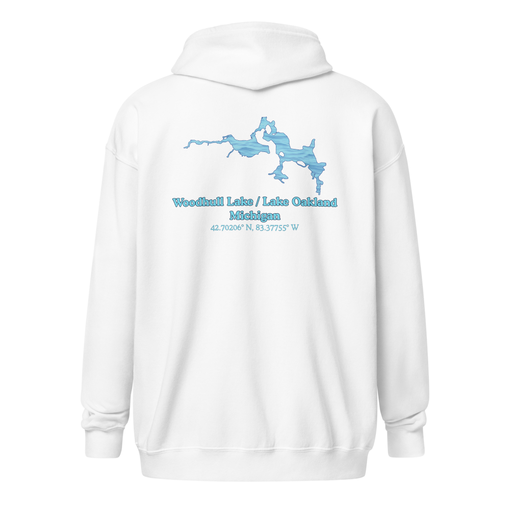 Woodhull Lake / Lake Oakland Unisex Zip Hoodie