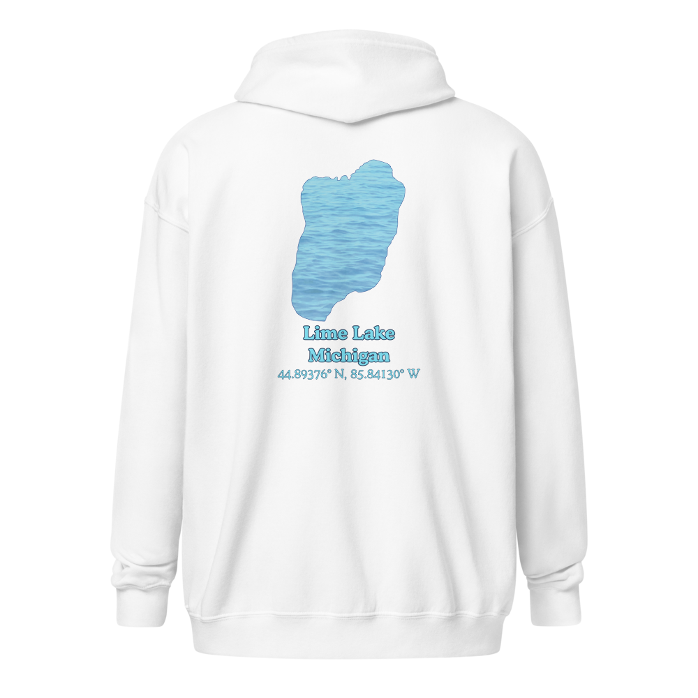 Lime Lake Unisex Zip Hoodie