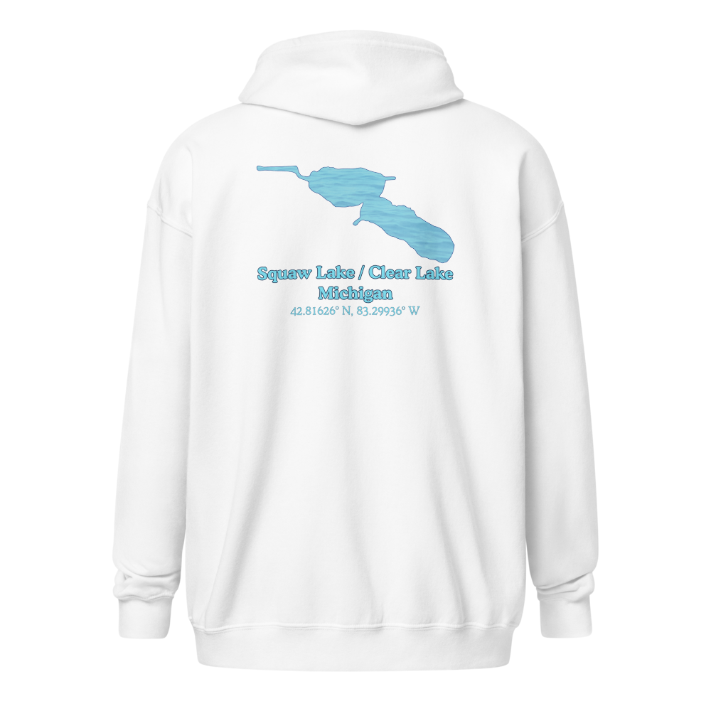 Squaw Lake / Clear Lake Unisex Zip Hoodie