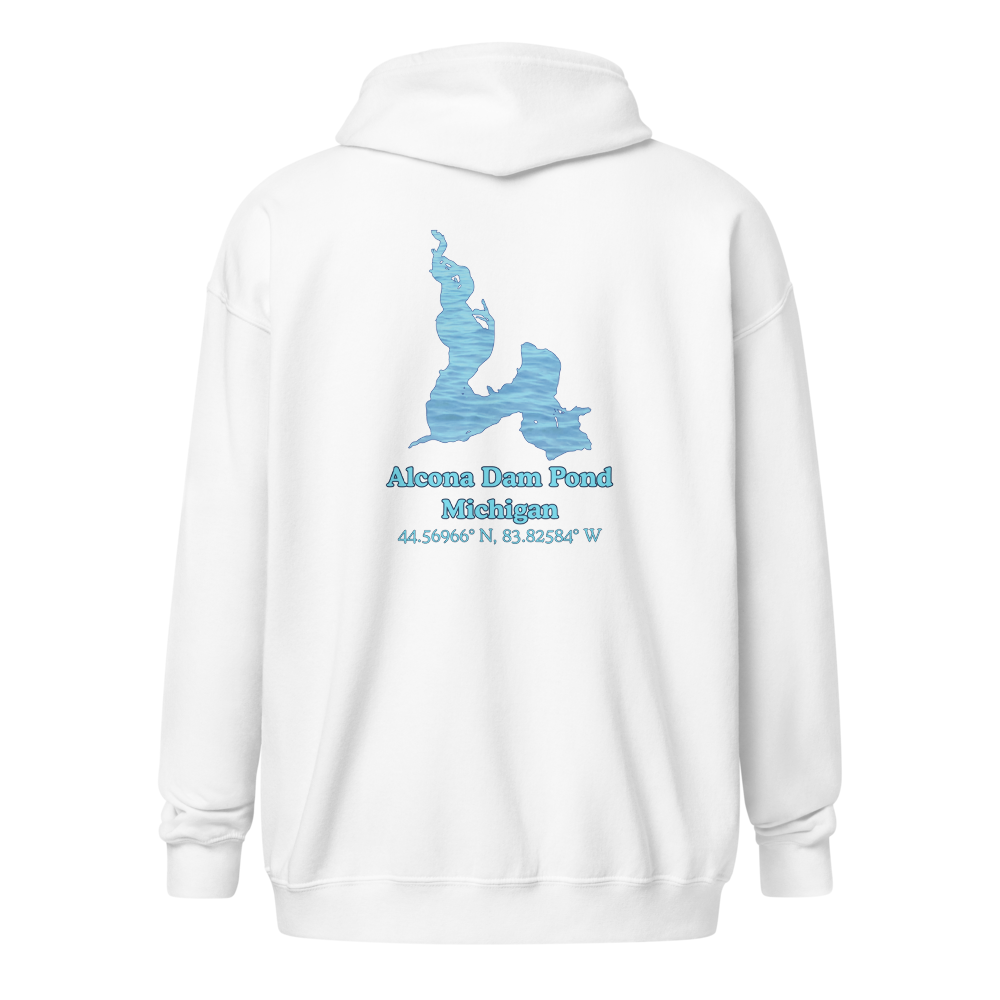Alcona Dam Pond Unisex Zip Hoodie