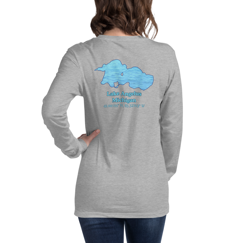Unisex Long Sleeve T-shirt with Lake Angelus on back and We Lake You on front