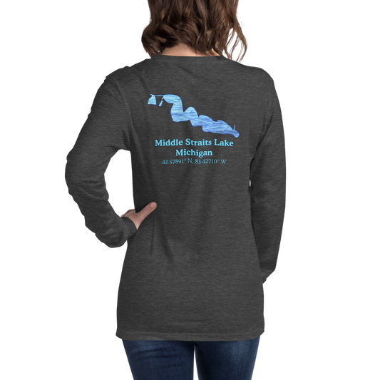 Middle Straits Lake Long Sleeve Unisex T-shirt