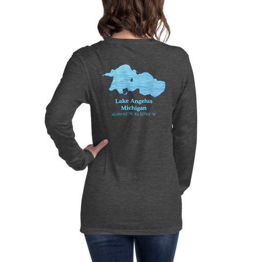 Unisex Long Sleeve T-shirt with Lake Angelus on back and We Lake You on front